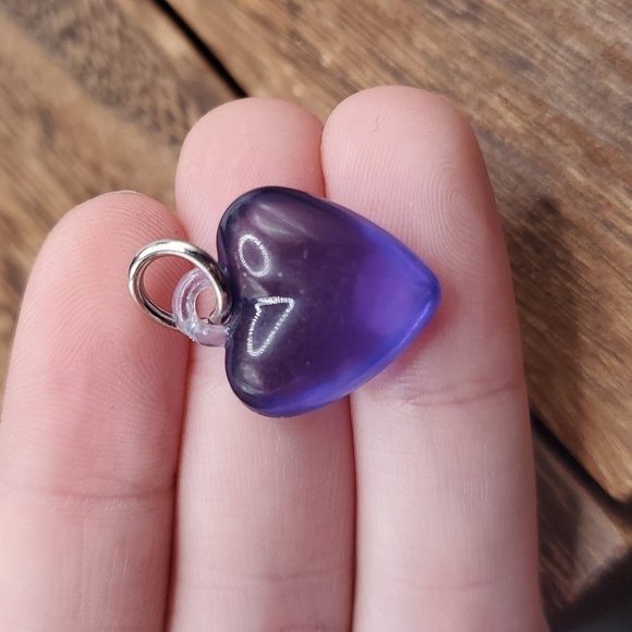 Purple heart moon drop pendant‎ - Picture 2 of 2